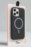 Fuchsia iPhone 16 Pro Max ile Uyumlu Helen Kablosuz Şarj Özellikli Kapak - Siyah