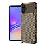 Newface Auto Focus Samsung Galaxy A06 Karbon Kılıf - Kahverengi