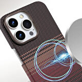 iPhone 15 Pro Max Kılıf Vega Magsafe Karbon Desen Kapak