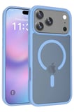 Fuchsia iPhone 17 Pro ile Uyumlu Jota Kablosuz Şarj Özellikli Kapak - Açık Mavi