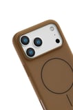 Fuchsia iPhone 17 Pro ile Uyumlu Jully Kablosuz Şarj Özellikli Kapak - Kahverengi
