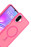 Fuchsia Samsung Galaxy A07 ile Uyumlu Jota Kablosuz Şarj Özellikli Kapak - Rose