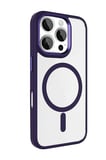 Fuchsia iPhone 16 Pro Max ile Uyumlu Terea Kablosuz Şarj Özellikli Kapak - Derin Mor