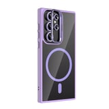 Samsung Galaxy S25 Ultra Remim Lensli Magsafe Standlı Kapak - Lila