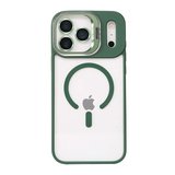 iPhone 17 Pro Remim Lensli Magsafe Standlı Kapak - Koyu Yeşil