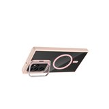 Samsung Galaxy S24 Ultra Remim Lensli Magsafe Standlı Kapak - Pembe