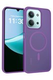 Fuchsia Xiaomi Redmi 15C 4G ile Uyumlu Jota Kablosuz Şarj Özellikli Kapak - Derin Mor