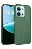 Fuchsia Xiaomi Redmi 15C 4G ile Uyumlu Jota Kablosuz Şarj Özellikli Kapak - Koyu Yeşil