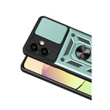 Newface Samsung Galaxy A07 4G Pars Lens Yüzüklü Silikon - Yeşil