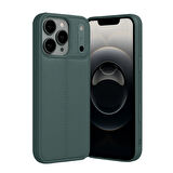 iPhone 17 Pro Max Kılıf Focus Deri Desen Silikon Arka Kapak