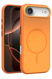 Fuchsia iPhone 17 Air ile Uyumlu Neva Kablosuz Şarj Özellikli Kapak - Turuncu