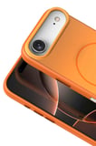 Fuchsia iPhone 17 Air ile Uyumlu Neva Kablosuz Şarj Özellikli Kapak - Turuncu