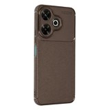 Newface Xiaomi Redmi 13 4G Kılıf Auto Focus Karbon Kapak - Kahverengi
