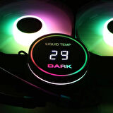 Dark Freezer W362 2025 Edition 360mm 3x12cm ARGB LED Fan + Sıcaklık Göstergeli Pompalı, 300W TDP, LGA1700 - AM5 Uyumlu Sıvı Soğutma Sistemi (DKCCW362)