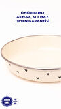 Black Cupid Emaye Bowl Tabağı - Bowl Kase - Salata Kasesi - Sunum Kasesi 21cm