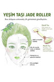 Jiyu Yeşim Taşı Roler Yüz Masaj Aleti Doğal Yeşim Taşı Jade Roller Cilt Sıkılaştırıcı ve Yenileyici