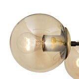 Nide 5Li Siyah Eskitme Bal Camlı Modern Genç Odası Yatak Odası Retro Salon Avize 