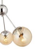Meyo 3Lü Krom Bal Camlı Modern Genç Odası Yatak Odası Salon Avize 