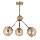 Meyo 3Lü Eskitme Bal Camlı Modern Genç Odası Yatak Odası Salon Avize 