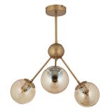 Meyo 3Lü Eskitme Bal Camlı Modern Genç Odası Yatak Odası Salon Avize 