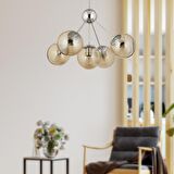 Meyo 5Li Krom Bal Camlı Modern Genç Odası Yatak Odası Salon Avize 