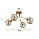 David 4Lü Eskitme Bal Camlı Modern Genç Odası MutfakSalon Avize 