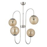 Sosa 4Lü Krom Bal Camlı Modern Genç Odası Cafe Restoran için Uygun Salon Avize 