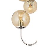 Sosa 6Lı Krom Bal Camlı Modern Genç Odası Cafe Restoran için Uygun Salon Avize 