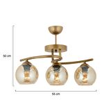 Elite 3Lü Eskitme Bal Camlı Modern Mutfak Yatak odası Salon Avize 