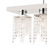 Nikola 3Lü Krom Kristalli Taşlı Modern Tasarım Kristal Salon Avize