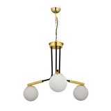 Akkor 3Lü Siyah Gold Modern Oturma Odası Yatak odası Salon Avize 