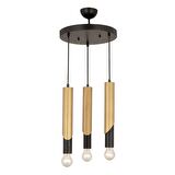 Vegamu 3Lü Yuvarlak Eskitme Modern Koridor Mutfak Salon Retro Avize