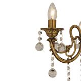 Beyza 3Lü Eskitme Döküm Taşlı Modern Otantik Tasarım Metal Lambader