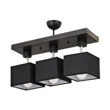 Grande 3Lü Siyah Modern Koridor Mutfak Salon Plafonyer Avize