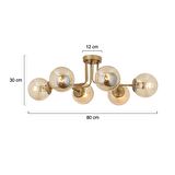 Tanyer 6Lı Eskitme Modern Sarkıt Yatak odası Salon Avize 