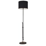 Jolly Siyah Şapkalı Siyah Modern Tasarım Ayaklı Abajur Lamba  Metal Lambader