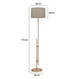 Jolly Eskitme Şapkalı Eskitme Modern Tasarım Ayaklı Abajur Lamba Metal Lambader