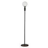 Arlo Siyah Beyaz Camlı Modern Tasarım Metal Lambader