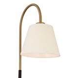 Lumina Beyaz Şapkalı Eskitme Modern Tasarım Ayaklı Abajur Lamba Metal Lambader