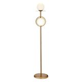 Rakes Eskitme Beyaz Camlı Modern Tasarım Metal Lambader