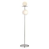Rakes Krom Beyaz Camlı Modern Tasarım Metal Lambader