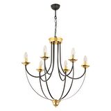 Obito 6Lı Siyah Gold Modern Sarkıt Yatak odası Retro Salon Avize 