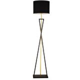 Yotta Siyah Gold Dekoratif Tasarım Ayaklı Abajur Lamba Modern Metal Lambader