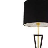 Yotta Siyah Gold Dekoratif Tasarım Ayaklı Abajur Lamba Modern Metal Lambader