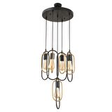 Lotus 5Li Yuvarlak Eskitme Modern Sarkıt Mutfak Yatak odası Salon Sarkıt Avize 