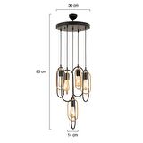Lotus 5Li Yuvarlak Eskitme Modern Sarkıt Mutfak Yatak odası Salon Sarkıt Avize 