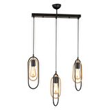 Lotus 3Lü Sıralı Eskitme Modern Sarkıt Mutfak Yatak odası Salon Sarkıt Avize 