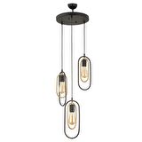 Lotus 3Lü Yuvarlak Eskitme Modern Sarkıt Mutfak Yatak odası Salon Sarkıt Avize 