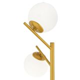 Renji 3Lü Gold Boyalı Beyaz Camlı Modern Tasarım Metal Lambader