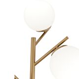 Renji 3Lü Eskitme Boyalı Beyaz Camlı Modern Tasarım Metal Lambader